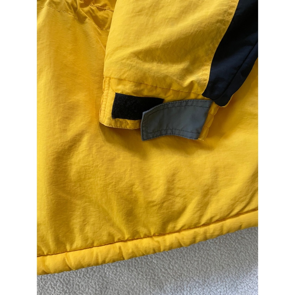 Vintage Gerry Mens Extra Large Winter Jacket Yellow Black Colorblock Puffer Coat - Picture 13 of 16